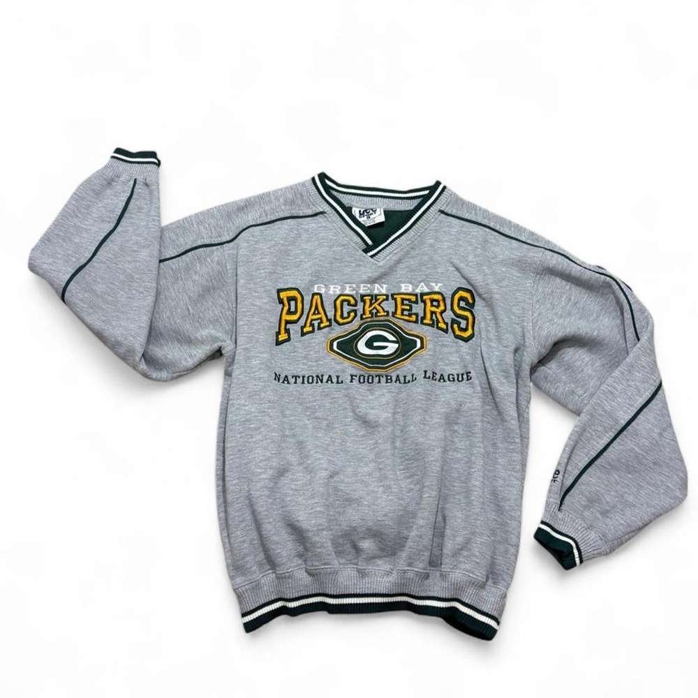 Vintage Green Bay Packers Pullover 90s Lee Sport Sweatshirt gray crew neck L